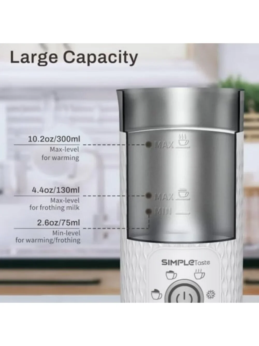 4-in-1 Electric Milk Frother & Steamer - Automatic Foam Maker for Coffee